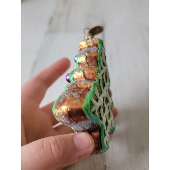 Radko sweet Ginger Tree 2000 blown glass ornament glitter Xmas - Picture 4 of 6